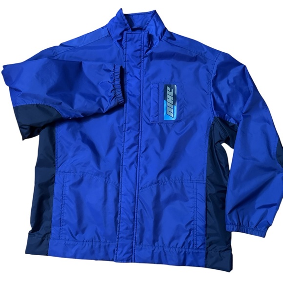 Y2K Nike Boys‎ Youth Lightweight Jacket Size XL 18-20 Nike Swoosh Blue Spellout - Picture 3 of 10